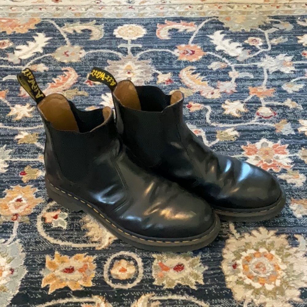 Dr. Martens Black Leather Men's Boots